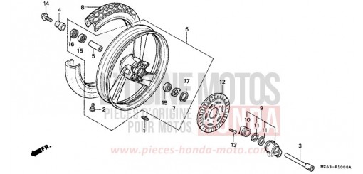FRONT WHEEL NTV650S de 1995
